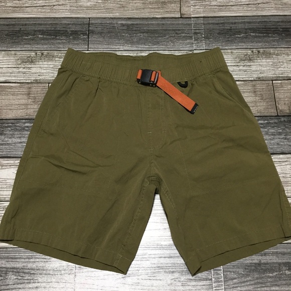 RVCA All Time Shorts Men’s S Green Hiking Side Zip Pocket Belted (Inseam 8) - Picture 6 of 9